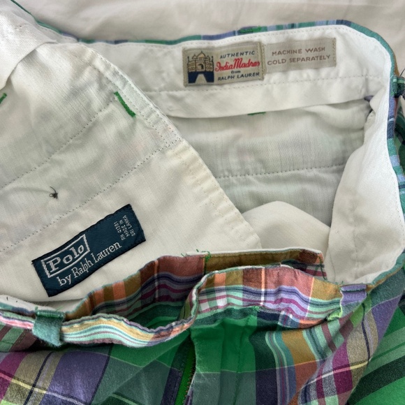 Vintage Men's Polo Ralph Lauren Authentic Indian Madras Shorts - Picture 8 of 10